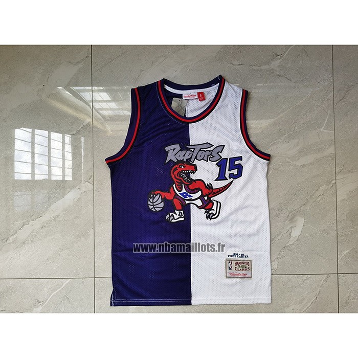 Maillot Tornto Raptors Vince Carter NO 15 Split Edition Volet Blanc